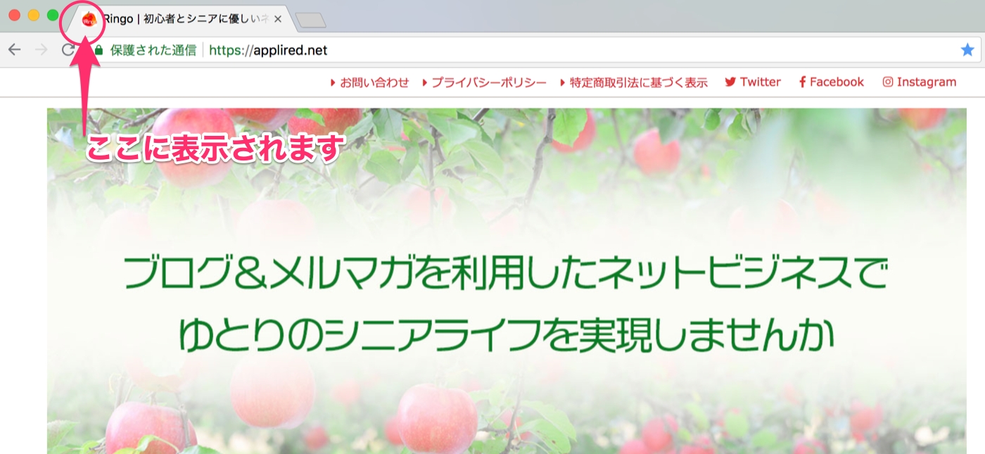 サイトアイコンサンプルapplired